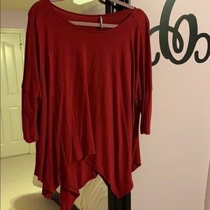Raspberry 3/4 sleeve top